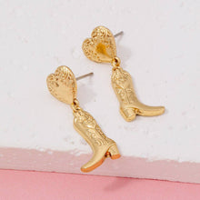 Western Heart And Boot Earrings