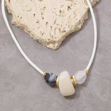 Resin and Metallic Cord Necklace