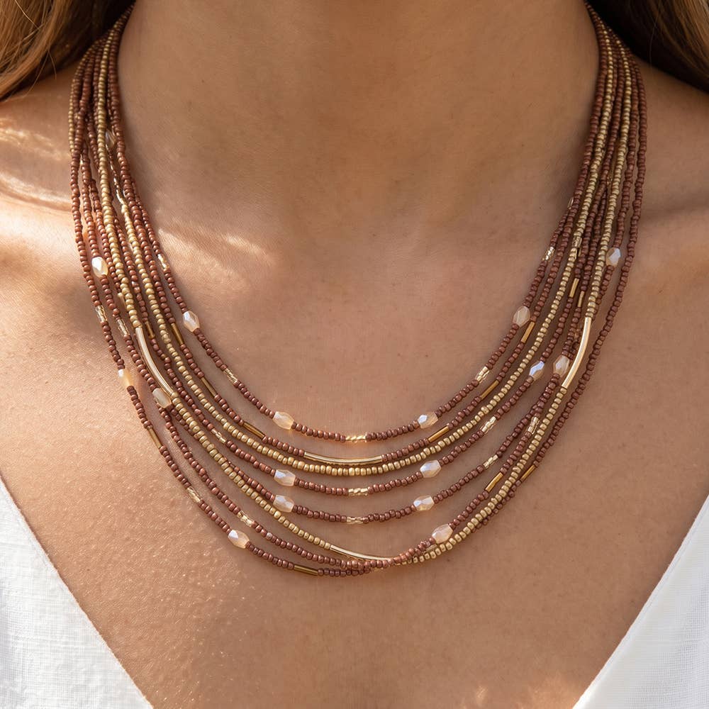 Multi Strand Seed Bead Necklace