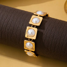 Pearl Square Statement Bracelet