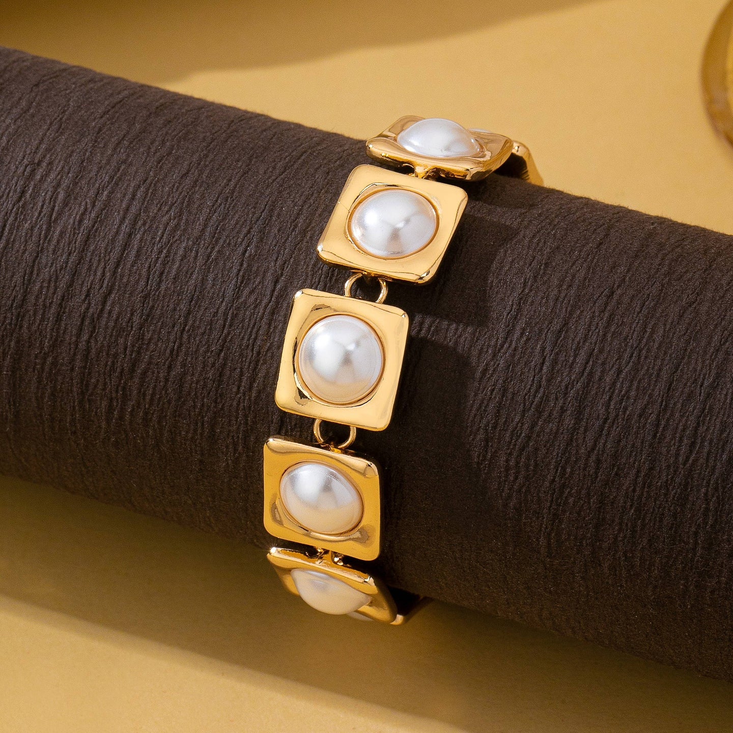 Pearl Square Statement Bracelet