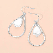 Textured Pearl Teardrop Earrings