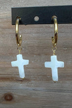 Pria Cross Hoop Earrings