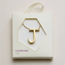 Gold Dipped Fancy Initial Necklace