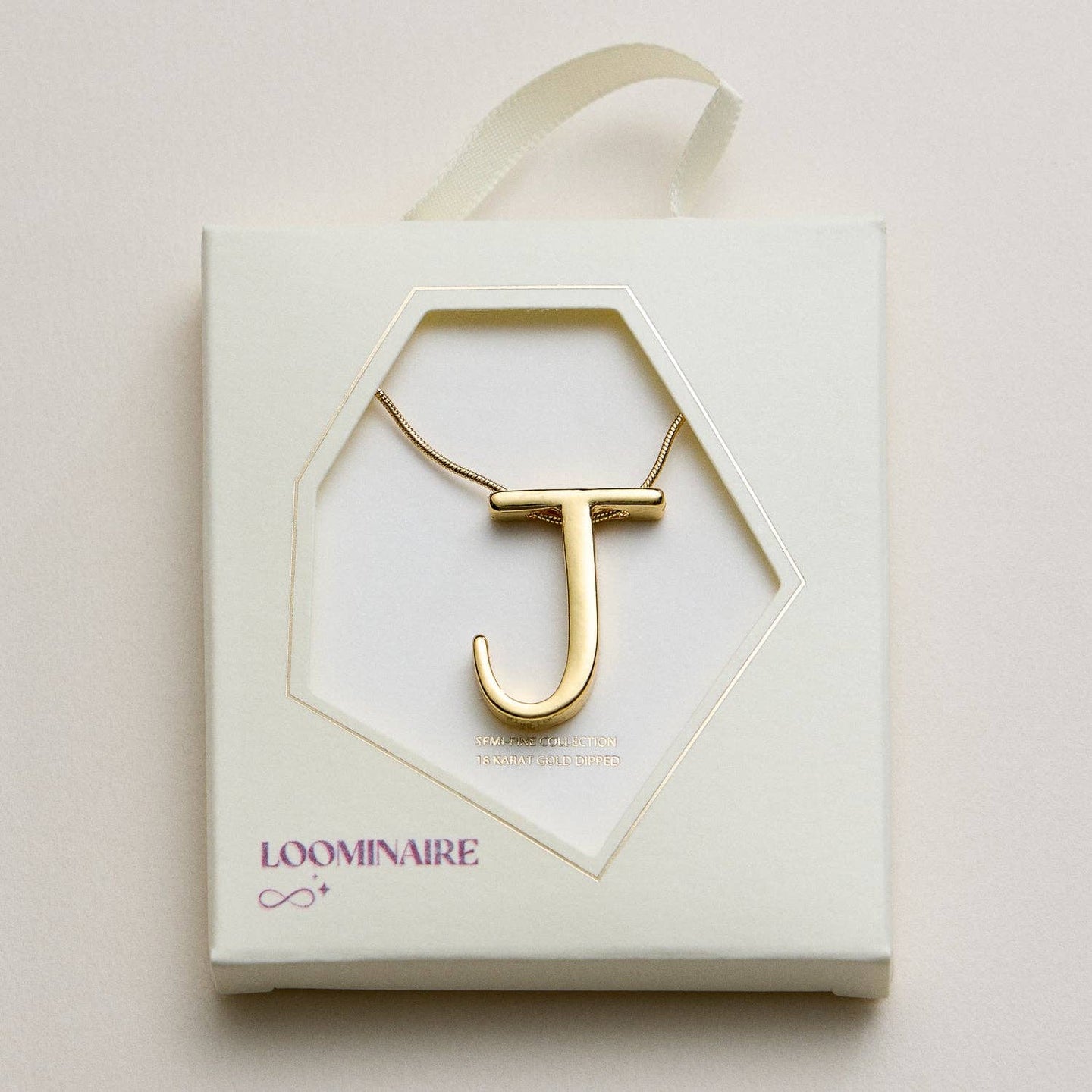 Gold Dipped Fancy Initial Necklace