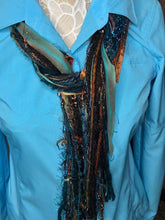 Bronze & Turquoise Fringe Scarf