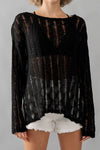 Distressed Sweater Top (REG)