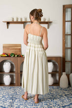 Beach Striped Midi Dress in Olive (REG)
