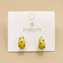 Butter Yellow Polka Dot Earrings
