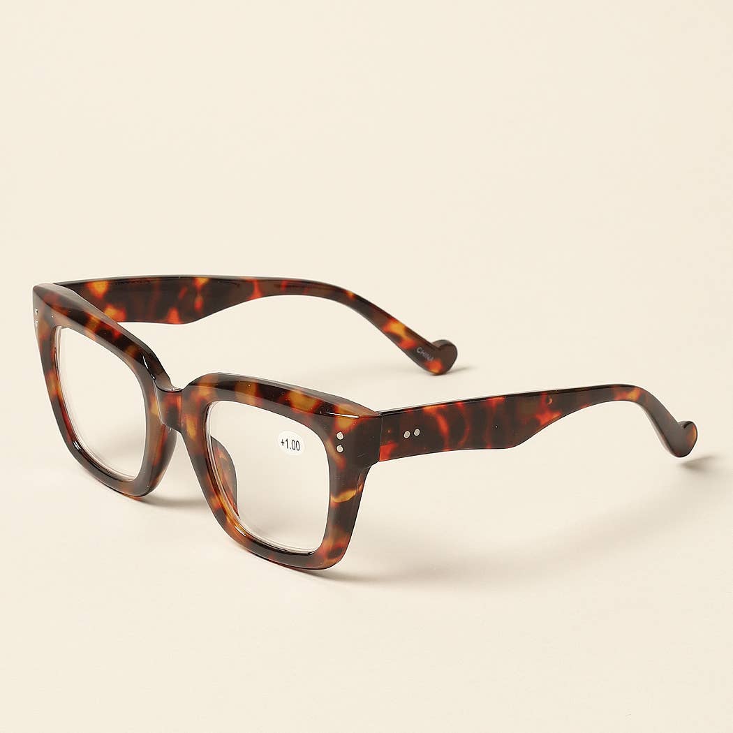 Bold Oversized Square Reading Glasses