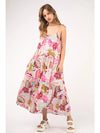 Tropical Pink Midi Dress