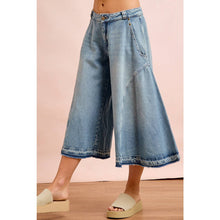 Washed Denim Culotte Jeans (REG)