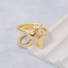 Abstract Star Wrap Around Ring