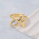 Abstract Star Wrap Around Ring