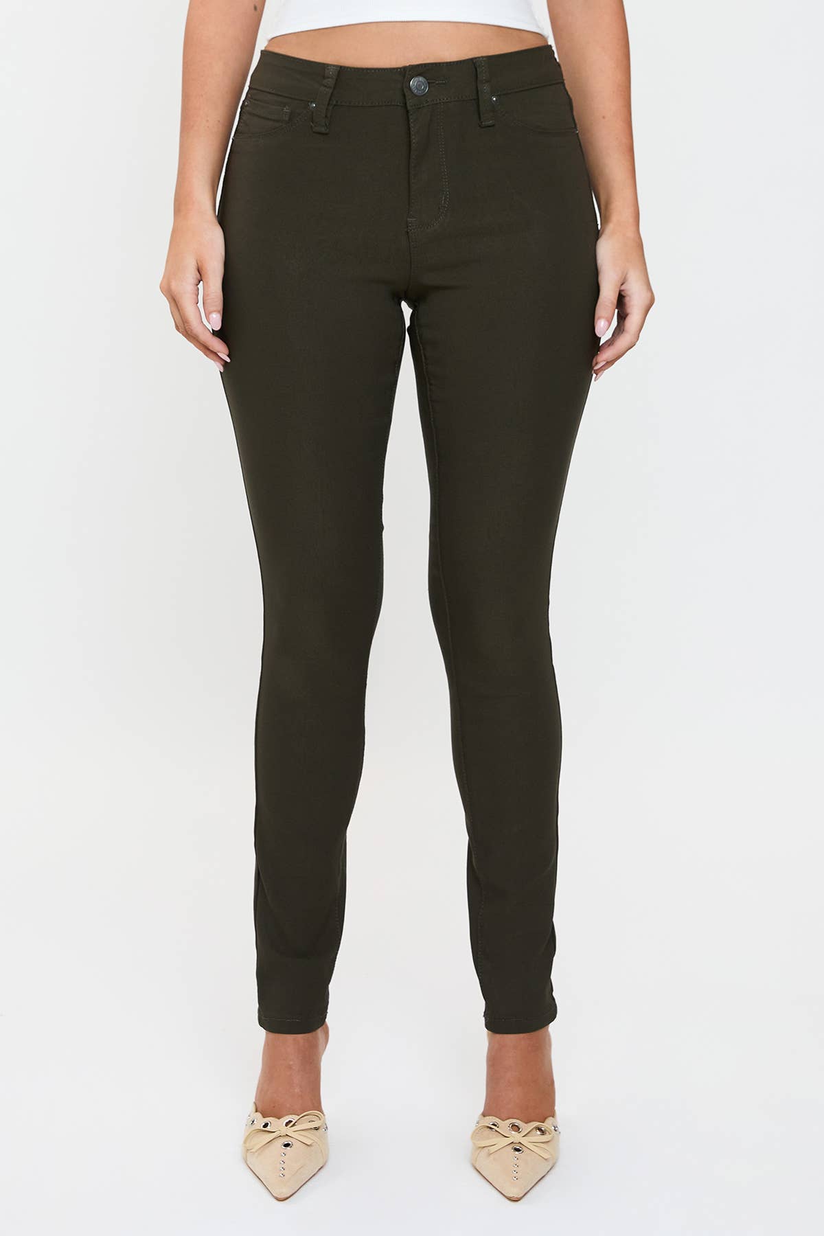 Hyperstretch Skinny Pants in Dark Olive (REG)