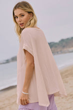 Overflow Short Sleeve Top in Sand (REG)