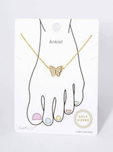18K Gold Dipped Butterfly Anklet