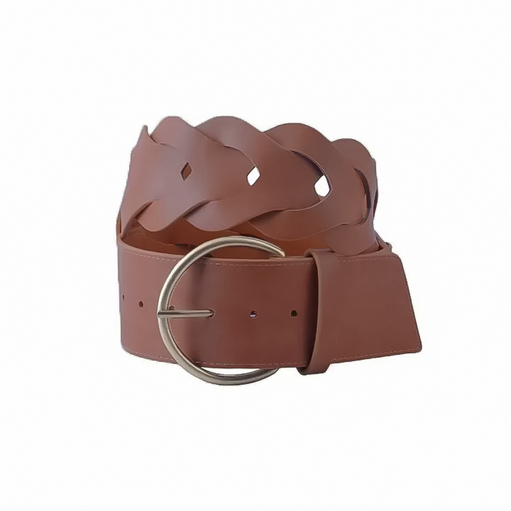 Brown Chevron Woven Belt