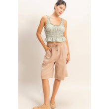 Drawstring Jorts in Dark Taupe (REG)