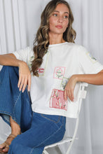 Floral Cross-Stitch Embroidery Top (REG)