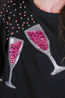 Pop the Champagne Sweatshirt (REG/PLUS)