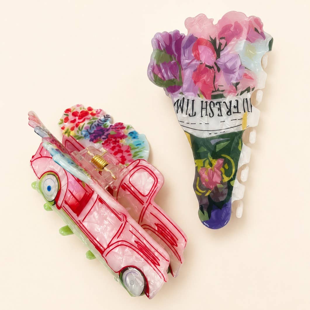 Fresh Flowers Claw Clip