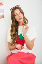 Strawberry Short Sleeve Sweater in Ivory (REG)
