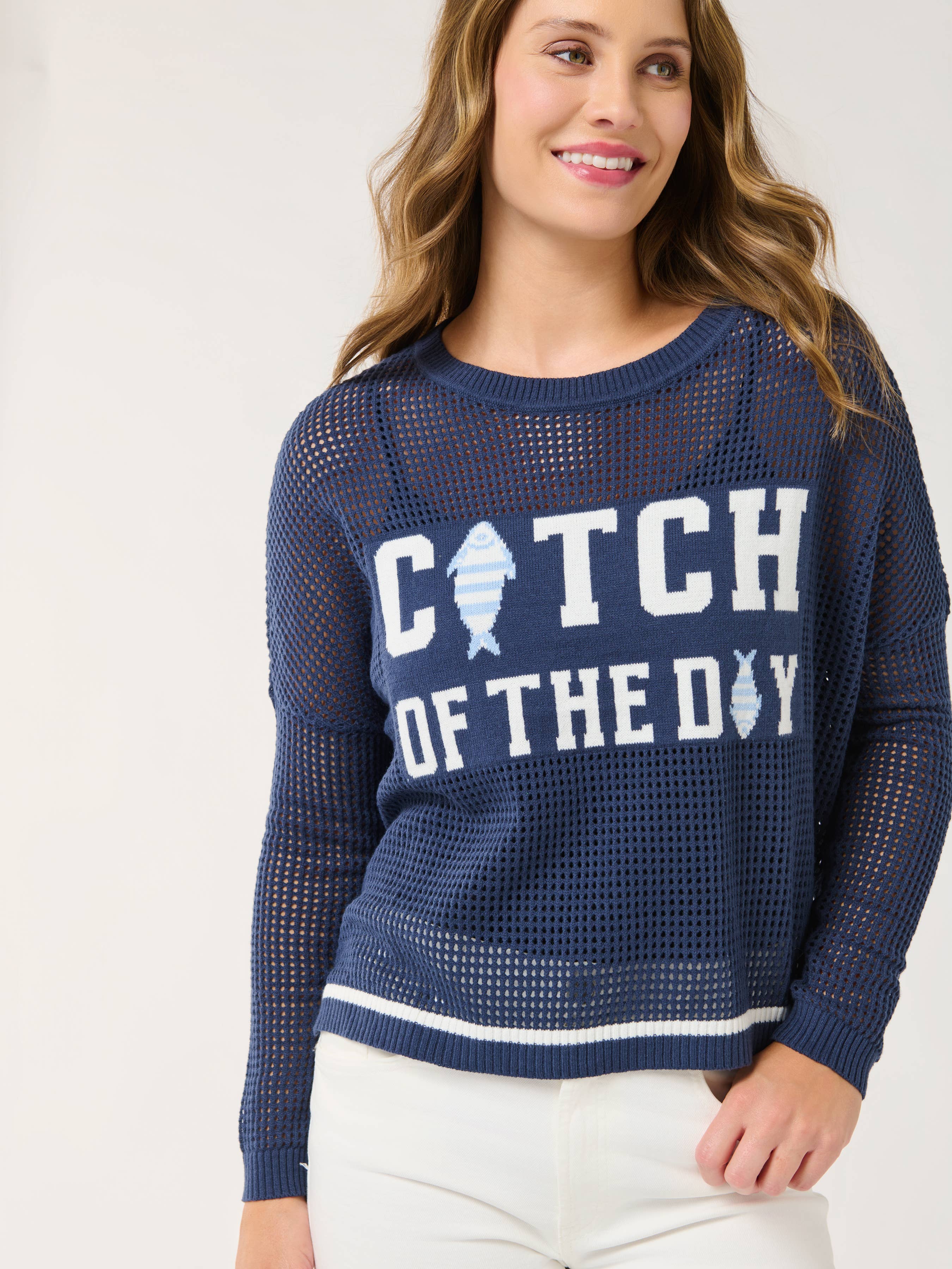Catch of the Day Mesh Sweater (REG)