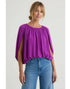 Grecian Drape Bubble Top in Violet (REG)