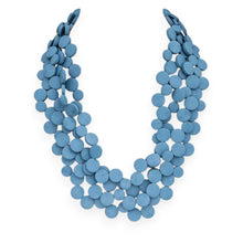 Wooden Disc Statement Necklace