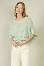 Lightweight Open-Knit Pullover Sweater in Seafoam (REG)
