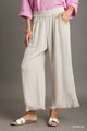 Frayed Wide Leg Pants in Oatmeal (REG)