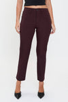 Hyperstretch Cropped Straight Pants in Dark Berry (REG)