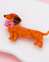 Dapper Weenie Dog Claw Clip