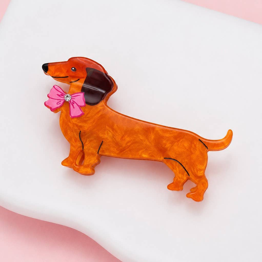 Dapper Weenie Dog Claw Clip