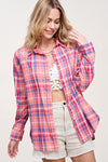 Netta Pink/Blue Plaid Top (REG)