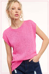 Sleeveless Ribbed Knit Sweater in Candy (REG)