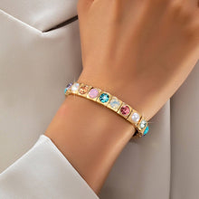 Radiant Multi Stone Stretch Bracelet