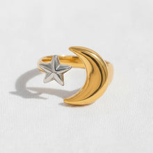 Mixed Star and Moon Ring