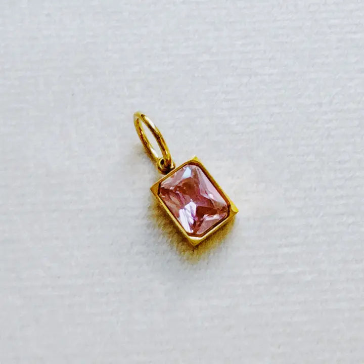 18k gold plated Birthstone Charms