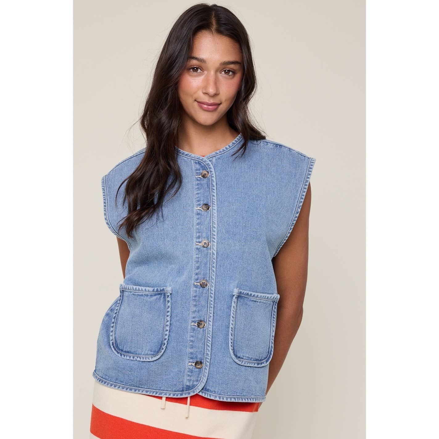 Denim Pocket Vest (REG)