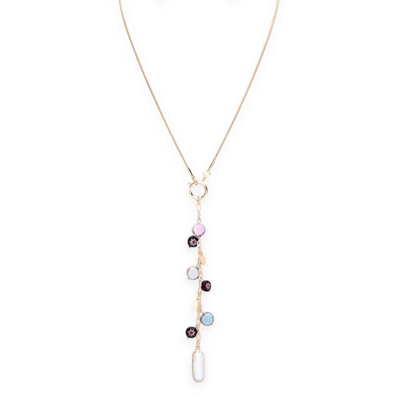 Fringe Bead Drop Necklace