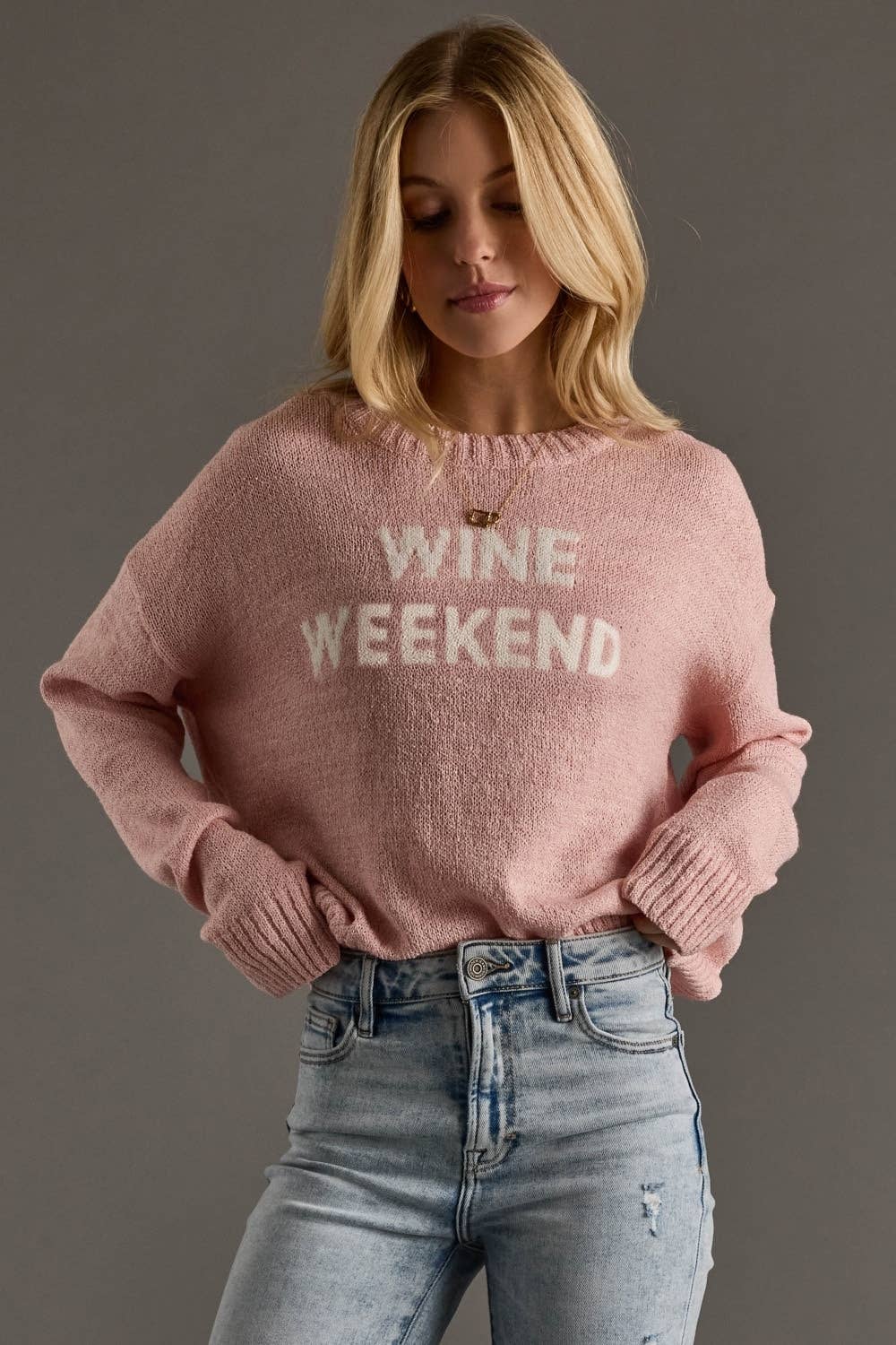 Pink Wine Weekend Sweater (REG)