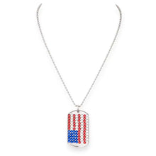 USA Flag Tag Necklace