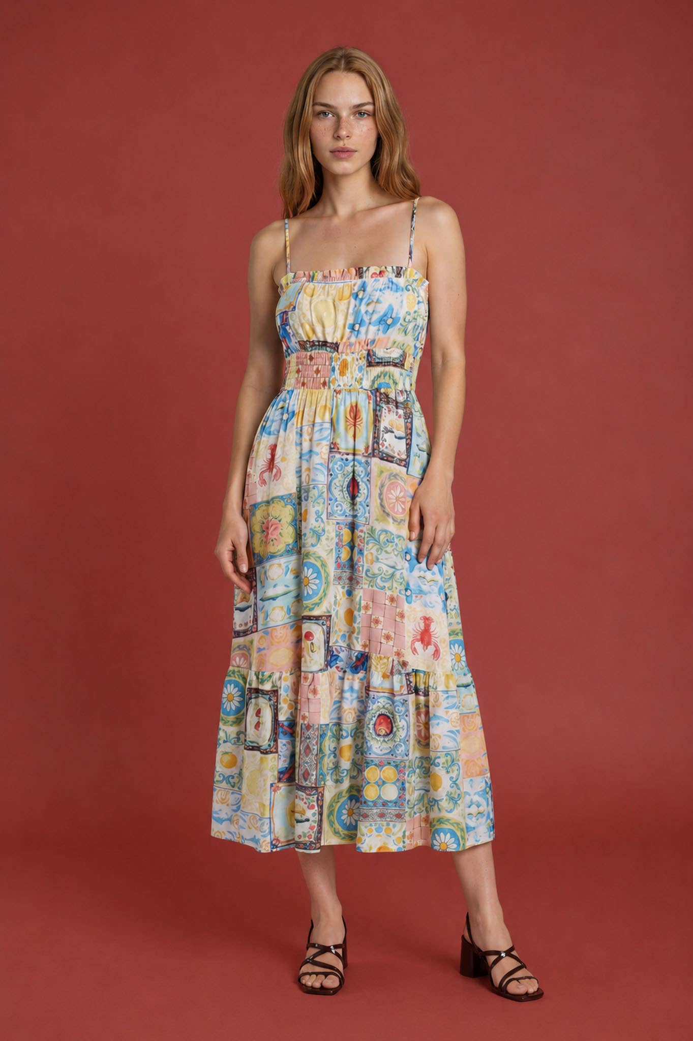 Italian Motif Midi Dress (REG)