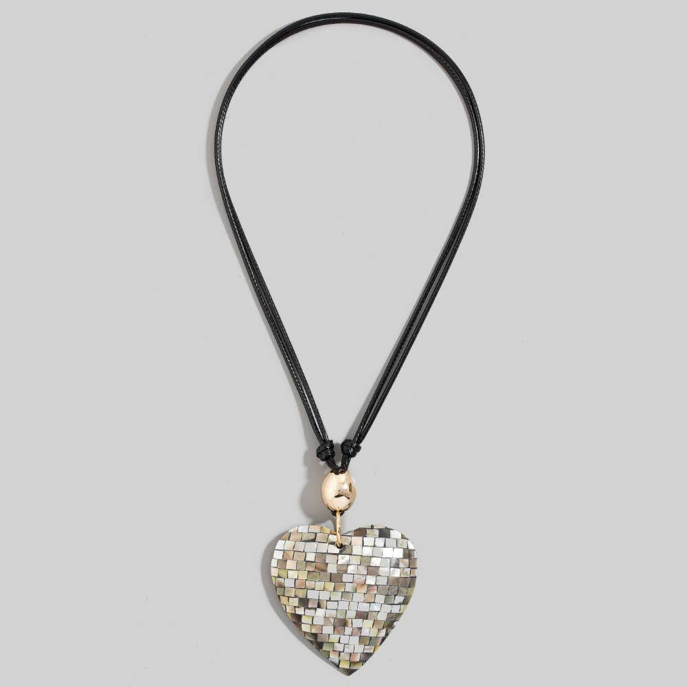 Mosaic Shell Heart Necklace