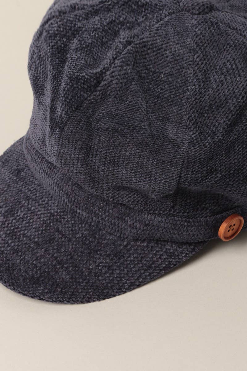Chenille Baker Boy Hat