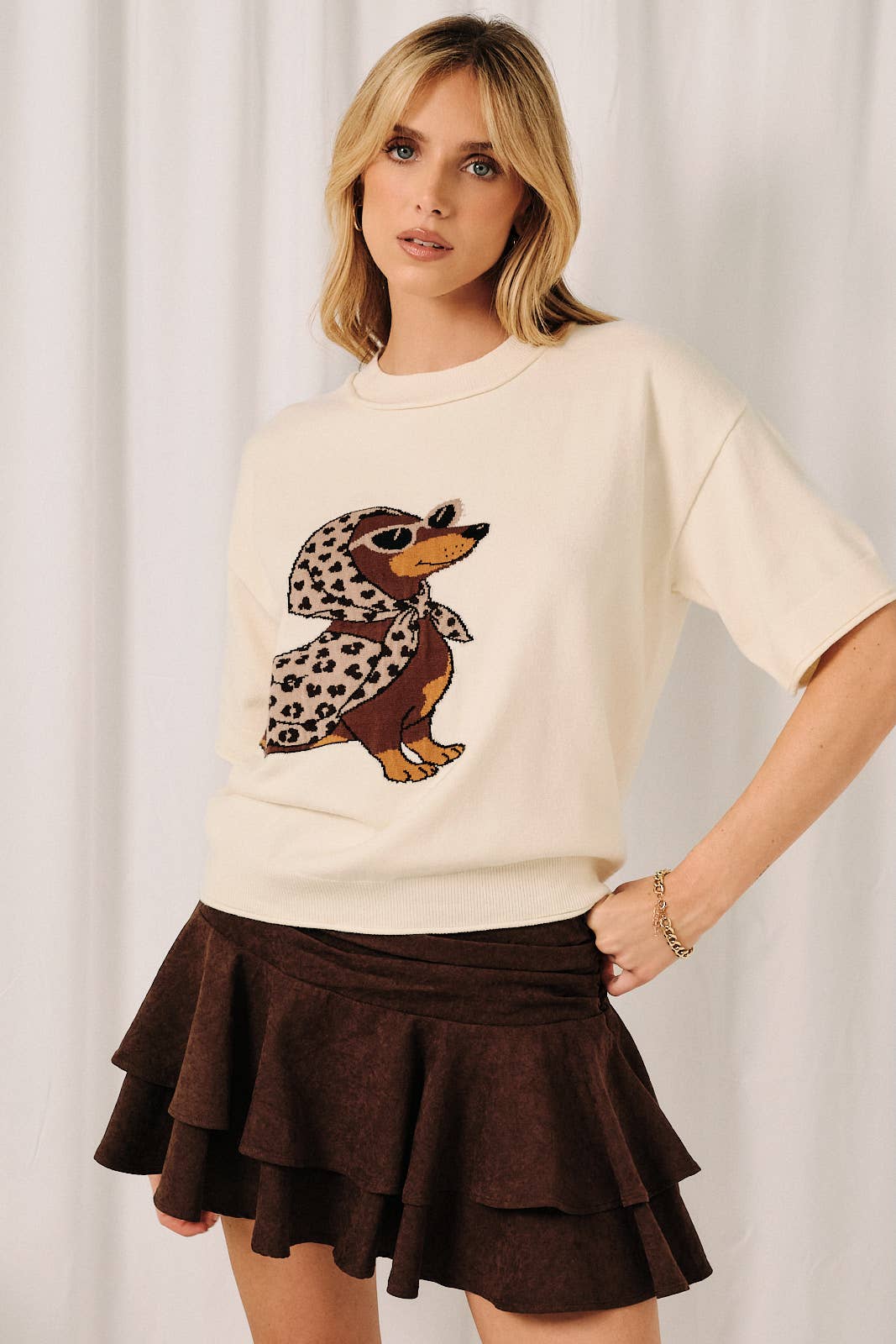 Fabulous Dachshund Sweater in Cream (REG)