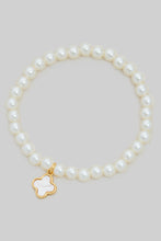 Pearl Bracelet w/ Trefoil Charm