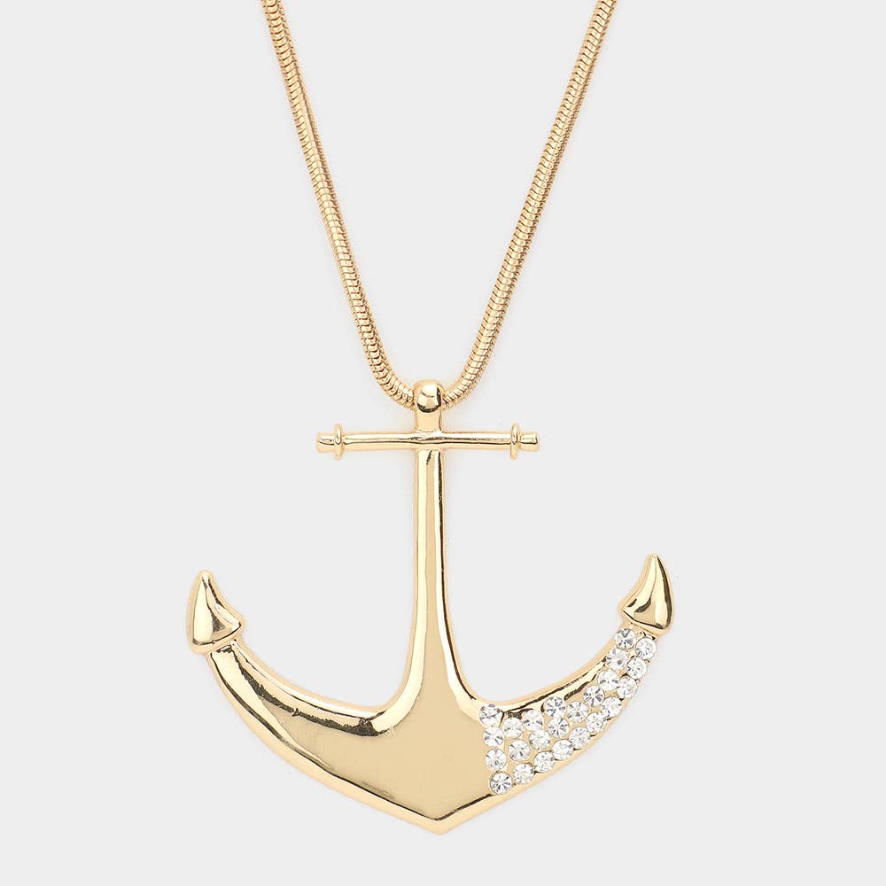 Long Anchor Necklace